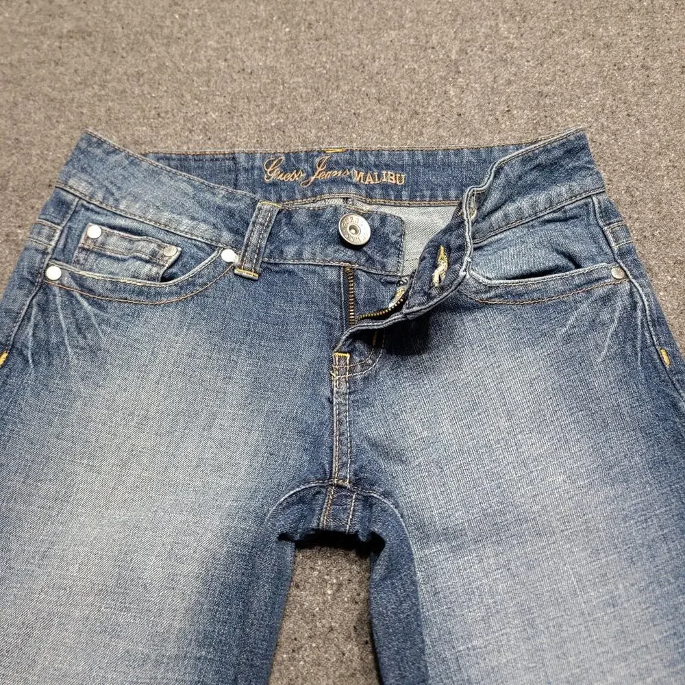 Guess Jeans Womens 27x32 Blue Malibu Bootcut Low Rise Denim Pants Stretch Casual
